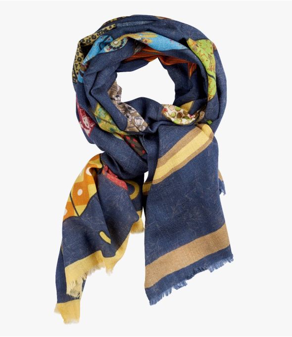 DEMY Wool scarf, Women's Silk 70x190 cm Storiatipic - 5