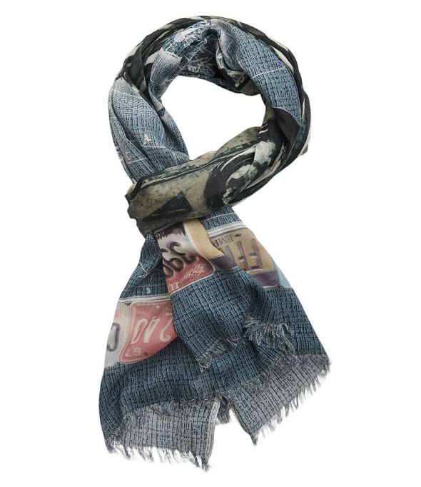 HECTOR Foulard en Coton, Modal pour Homme 100x200 cm Storiatipic - 3